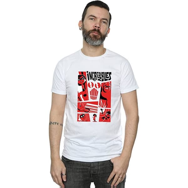 The Incredibles Collage t-shirt i bomull för herrar