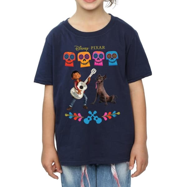 Coco Girls Miguel Logo Cotton T-Shirt