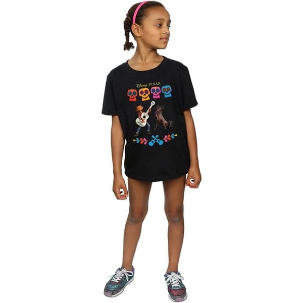Coco Girls Miguel Logo Cotton T-Shirt