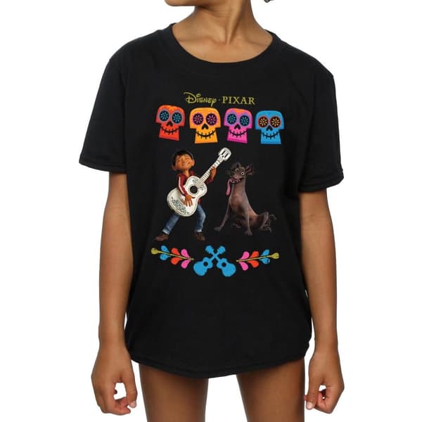 Coco Girls Miguel Logo Cotton T-Shirt