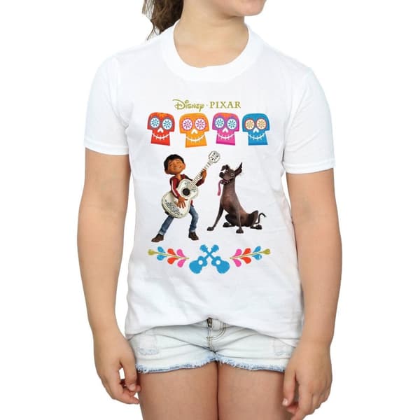 Coco Girls Miguel Logo Cotton T-Shirt