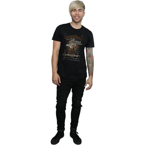 Looney Tunes Wile E Coyote gitarr t-shirt i bomull för herrar