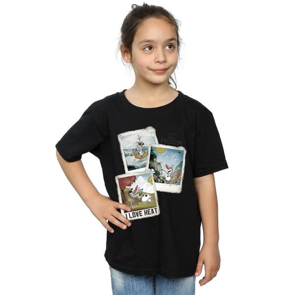 Frozen Girls Olaf Polaroid Cotton T-Shirt