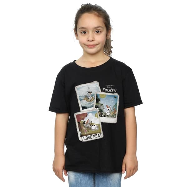 Frozen Girls Olaf Polaroid Cotton T-Shirt