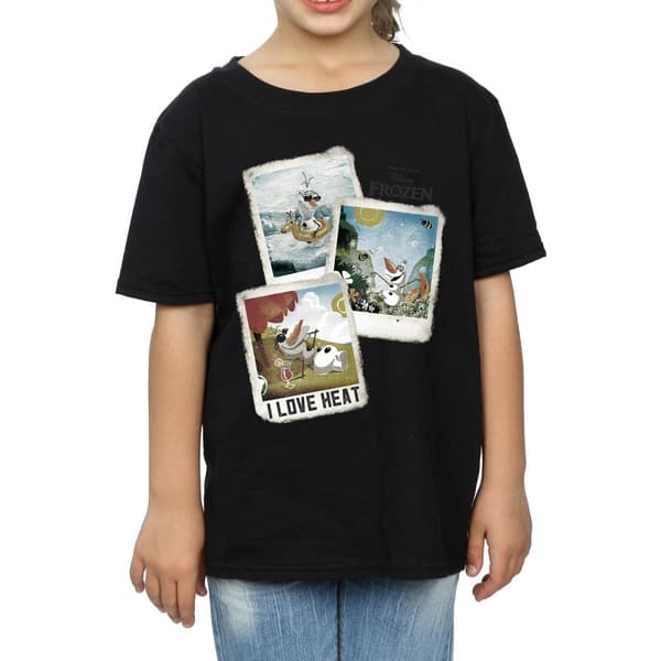 Frozen Girls Olaf Polaroid Cotton T-Shirt