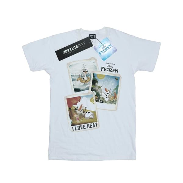 Frozen Girls Olaf Polaroid Cotton T-Shirt
