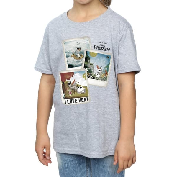 Frozen Girls Olaf Polaroid Cotton T-Shirt