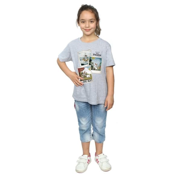 Frozen Girls Olaf Polaroid Cotton T-Shirt