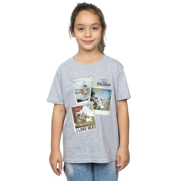Frozen Girls Olaf Polaroid Cotton T-Shirt