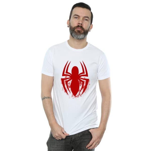 Spider-Man T-shirt i bomuld med logo til mænd