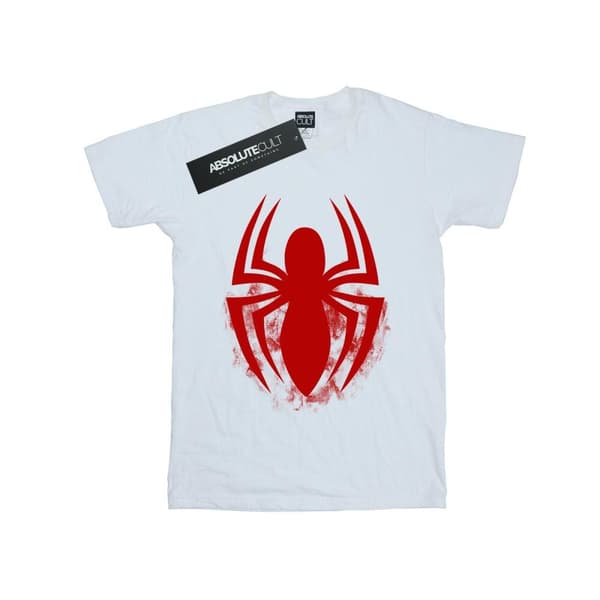 Spider-Man T-shirt i bomuld med logo til mænd