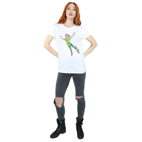 Peter Pan Dam/dam Classic Flying Boyfriend T-shirt i bomull
