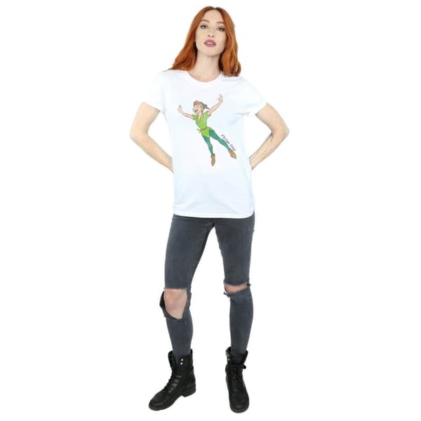 Peter Pan Dam/dam Classic Flying Boyfriend T-shirt i bomull