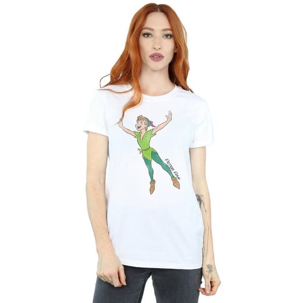 Peter Pan Dam/dam Classic Flying Boyfriend T-shirt i bomull