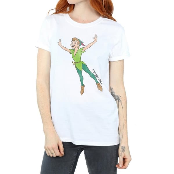 Peter Pan Dam/dam Classic Flying Boyfriend T-shirt i bomull