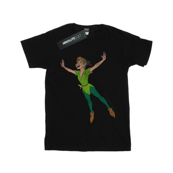 Peter Pan Dam/dam Classic Flying Boyfriend T-shirt i bomull Black XXL