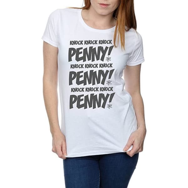 The Big Bang Theory Dam/Tjej Knock Knock Penny Boyfriend T-shirt i bomull