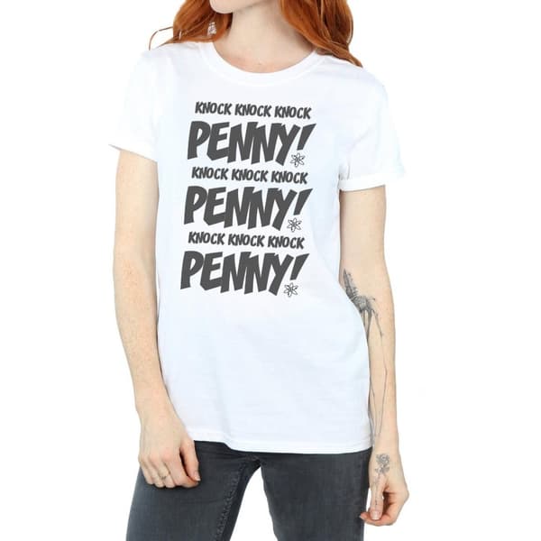 The Big Bang Theory Dam/Tjej Knock Knock Penny Boyfriend T-shirt i bomull
