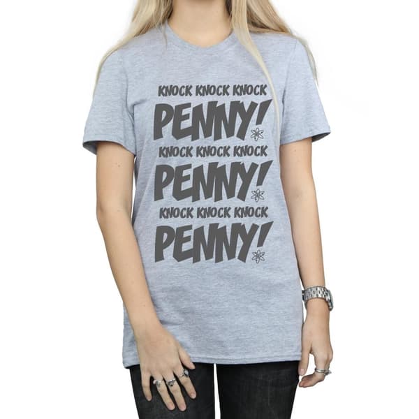 The Big Bang Theory Womens/Ladies Knock Knock Penny Cotton Boyfriend T-Shirt