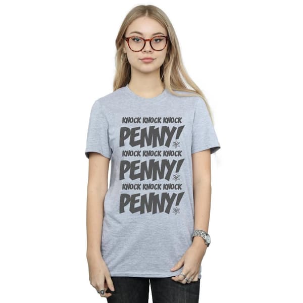 The Big Bang Theory Dam/Tjej Knock Knock Penny Boyfriend T-shirt i bomull
