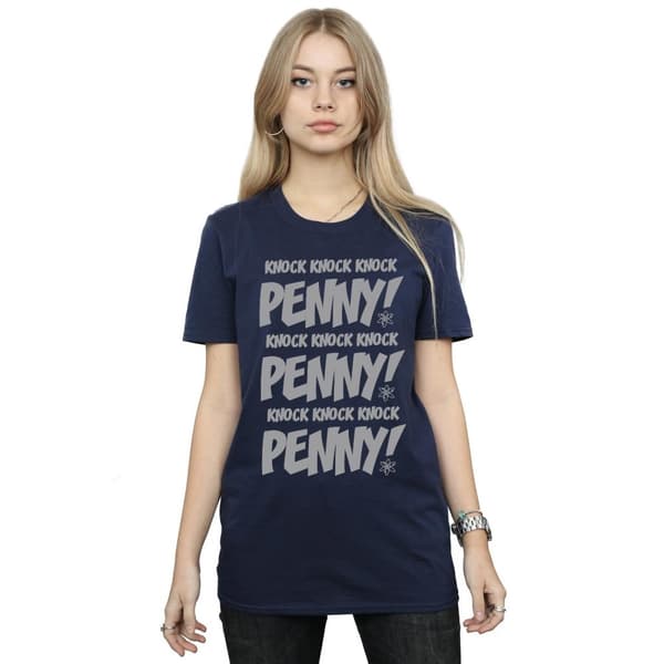 The Big Bang Theory Dam/Tjej Knock Knock Penny Boyfriend T-shirt i bomull