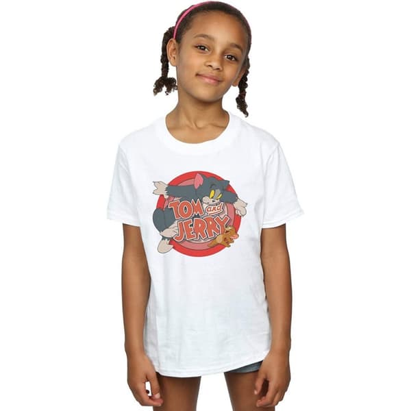 Tom and Jerry Catch T-shirt i bomull för flickor