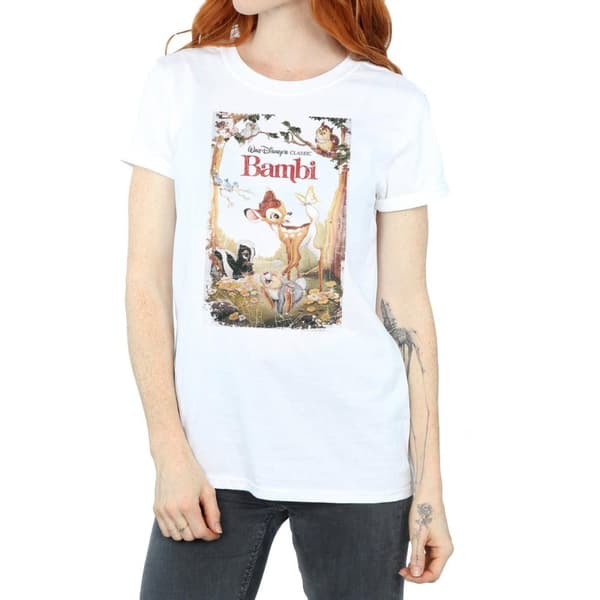 Bambi Womens/Ladies Poster Cotton Boyfriend T-Shirt