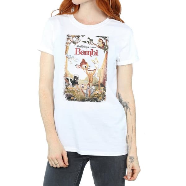 Bambi Womens/Ladies Poster Cotton Boyfriend T-Shirt