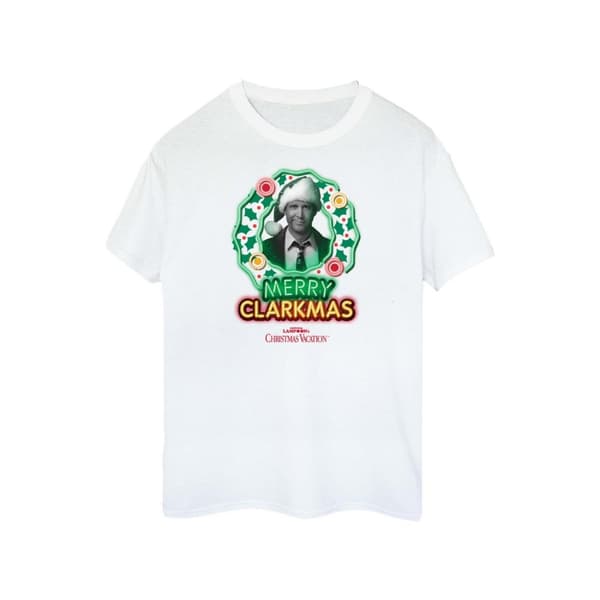 National Lampoon´s Christmas Vacation Gråskala Clarkmas - bomulls-T-shirt för kvinnor/damer