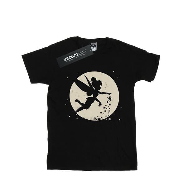 Tinkerbell Dam/Tjej Moon Bomull Boyfriend Crop T-shirt