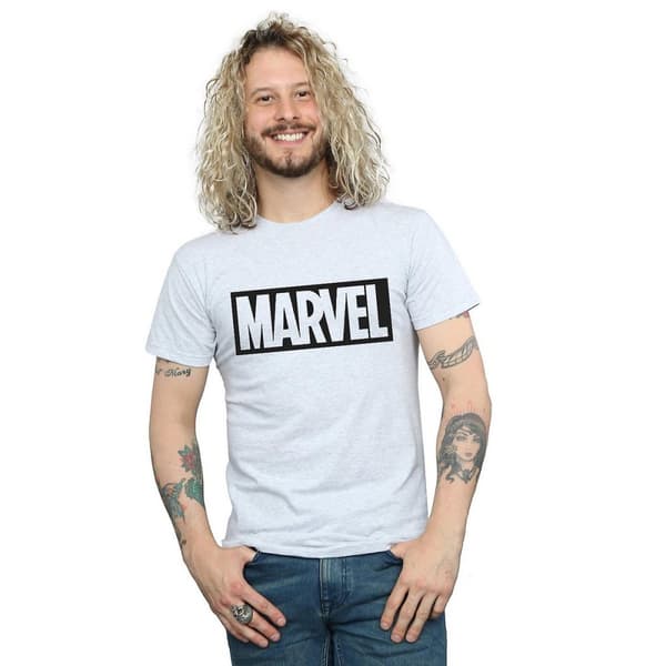 Marvel Herre Outline Logo T-shirt