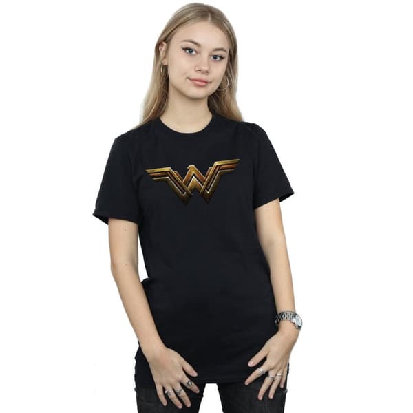Wonder Woman Womens/Ladies Logo Cotton Boyfriend T-Shirt
