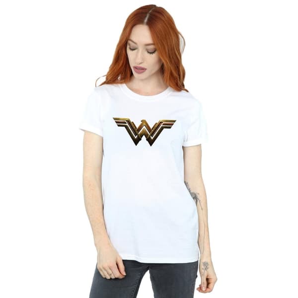 Wonder Woman Womens/Ladies Logo Cotton Boyfriend T-Shirt