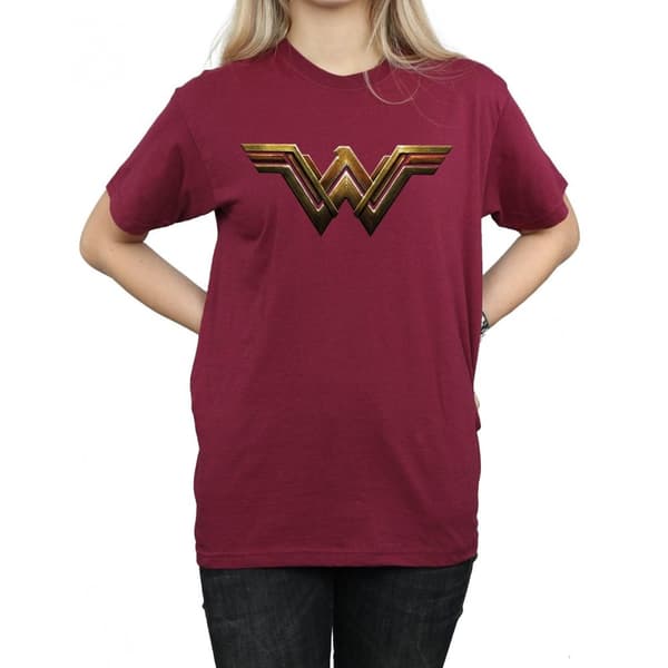 Wonder Woman Womens/Ladies Logo Cotton Boyfriend T-Shirt