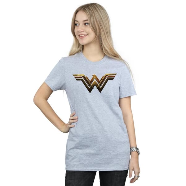 Wonder Woman Womens/Ladies Logo Cotton Boyfriend T-Shirt