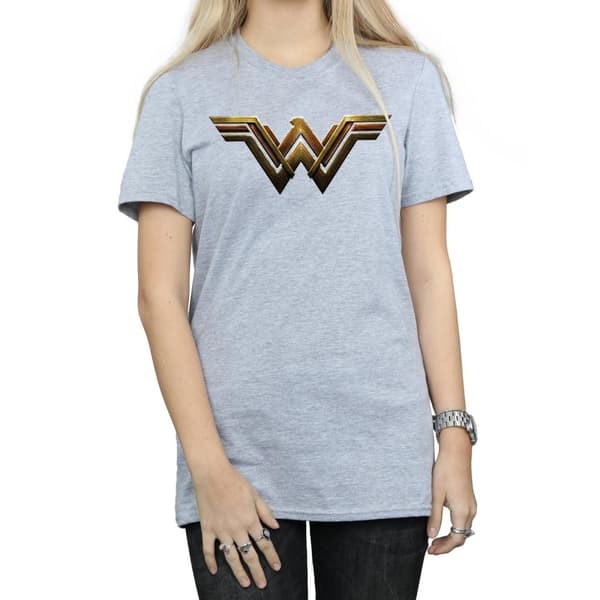 Wonder Woman Womens/Ladies Logo Cotton Boyfriend T-Shirt