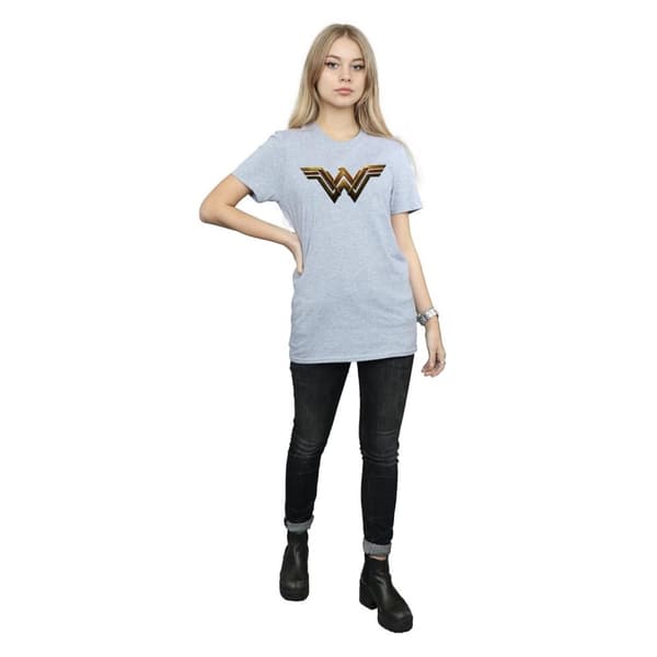 Wonder Woman Womens/Ladies Logo Cotton Boyfriend T-Shirt