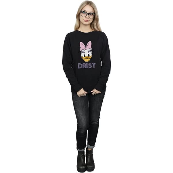 Disney Womens/Ladies Daisy Duck Face Cotton Boyfriend T-Shirt