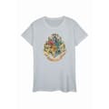 Miniatyrbillede 1 af 2: Harry Potter Dame/kvinder Hogwarts Crest T-shirt