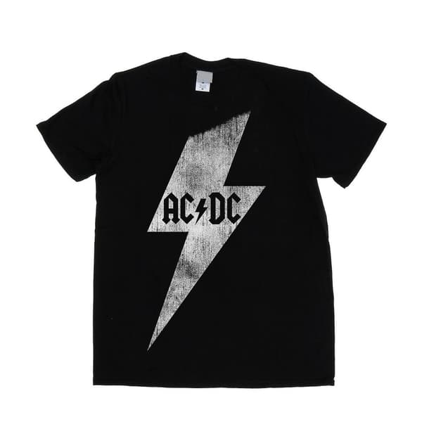 AC/DC Bomulls-T-shirt med blixtar för herrar