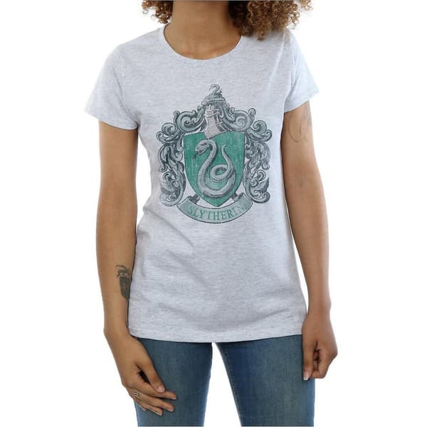 Harry Potter Dame/Slytherin T-shirt til kvinder/damer Sports Grey XXL