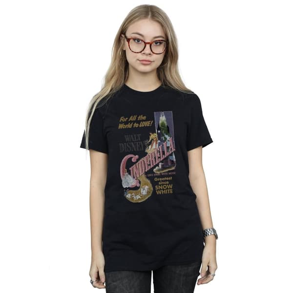 Cinderella Womens/Ladies Poster Cotton Boyfriend T-Shirt