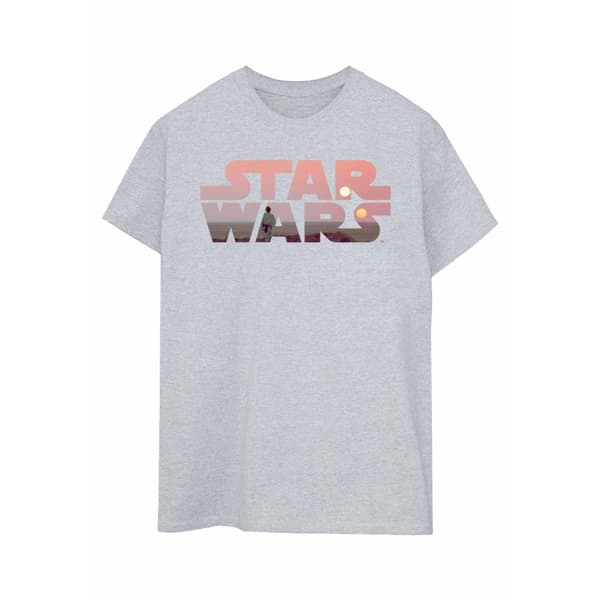 Star Wars Dam/Tjej Tatooine Logo Boyfriend T-shirt