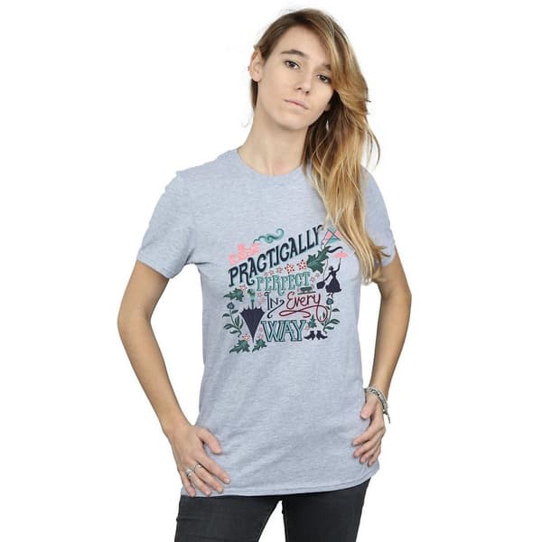 Mary Poppins Dam/dam Practically Perfect In Every Way Boyfriend T-shirt