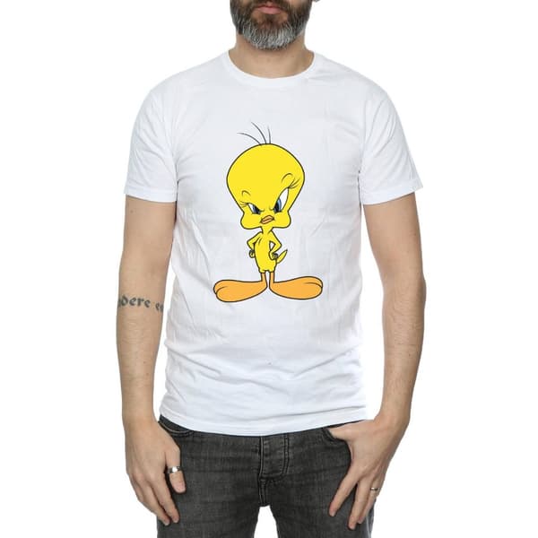 Looney Tunes Mens Angry Tweety Cotton T-Shirt