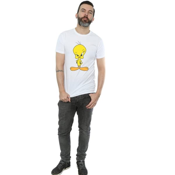 Looney Tunes Mens Angry Tweety Cotton T-Shirt