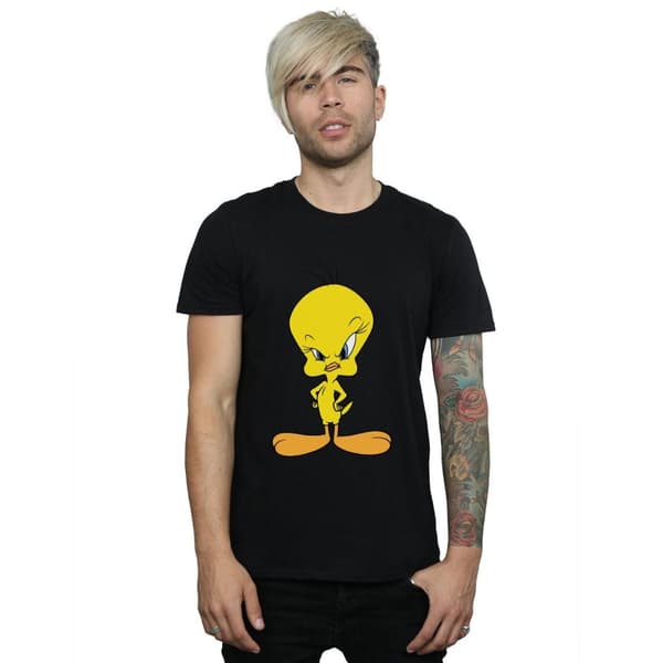 Looney Tunes Mens Angry Tweety Cotton T-Shirt