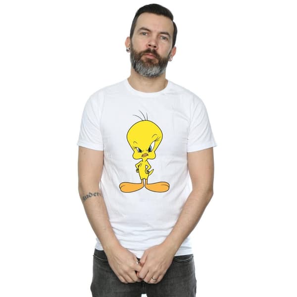 Looney Tunes Mens Angry Tweety Cotton T-Shirt