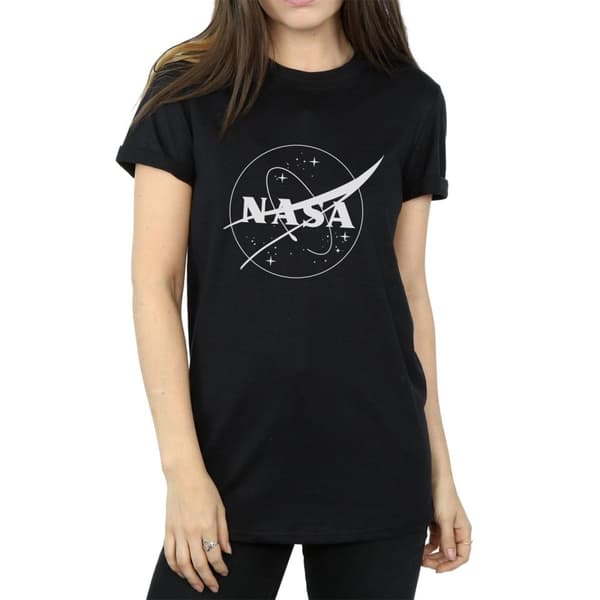 NASA Dam/dam Insignia - pojkvänströja i svartvit bomull