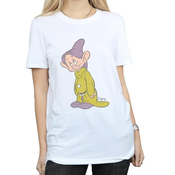 Snow White And The Seven Dwarfs Womens/Ladies Dopey Cotton Boyfriend T-Shirt
